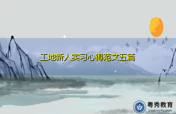 工地新人实习心得范文五篇