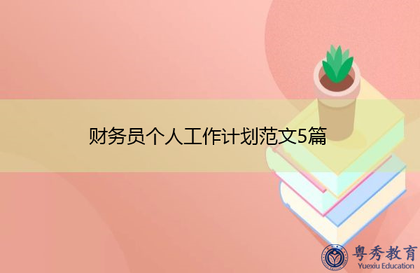 财务员个人工作计划范文5篇