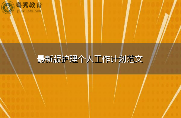 最新版护理个人工作计划范文