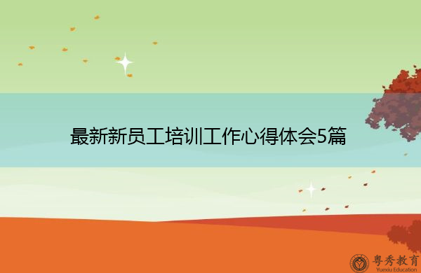 最新新员工培训工作心得体会5篇