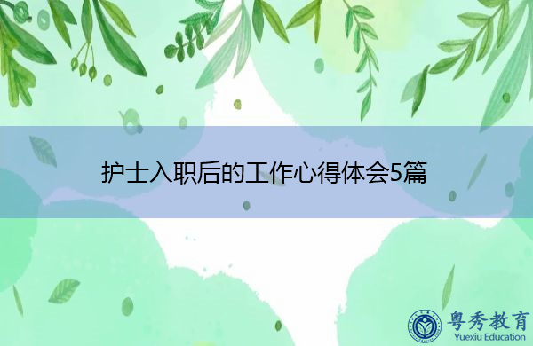 护士入职后的工作心得体会5篇 护士入职后的工作心得体会5篇