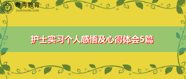 护士实习个人感悟及心得体会5篇 护士实习个人感悟及心得体会5篇
