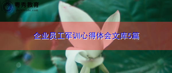企业员工军训心得体会文库5篇