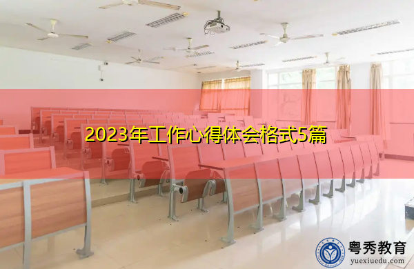 2023年工作心得体会格式5篇 2023年工作心得体会格式5篇