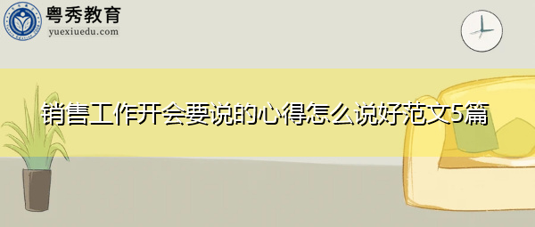 销售工作开会要说的心得怎么说好范文5篇 销售工作开会要说的心得怎么说好范文5篇