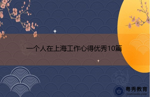 一个人在上海工作心得优秀10篇