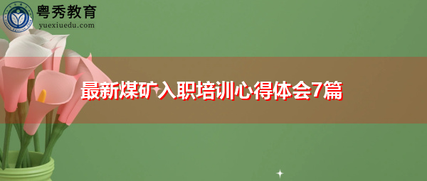 最新煤矿入职培训心得体会7篇 最新煤矿入职培训心得体会7篇
