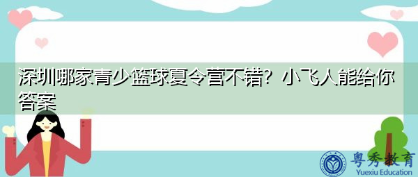 深圳哪家青少篮球夏令营不错？小飞人能给你答案