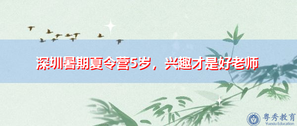 深圳暑期夏令营5岁,兴趣才是好老师 深圳暑期夏令营5岁,兴趣才是好老师