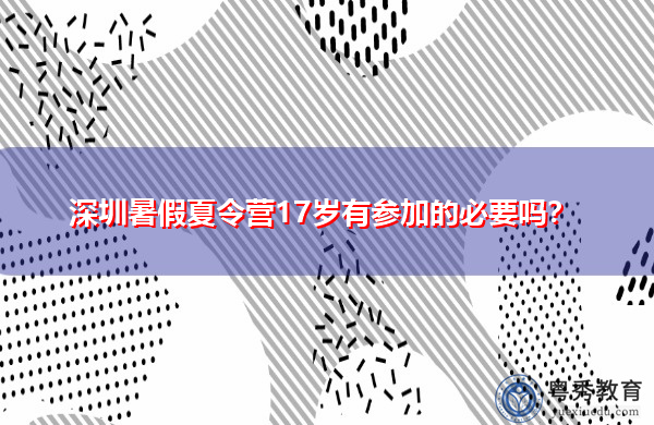 深圳暑假夏令营17岁有参加的必要吗？