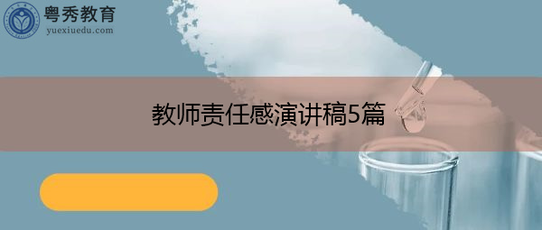 教师责任感演讲稿5篇