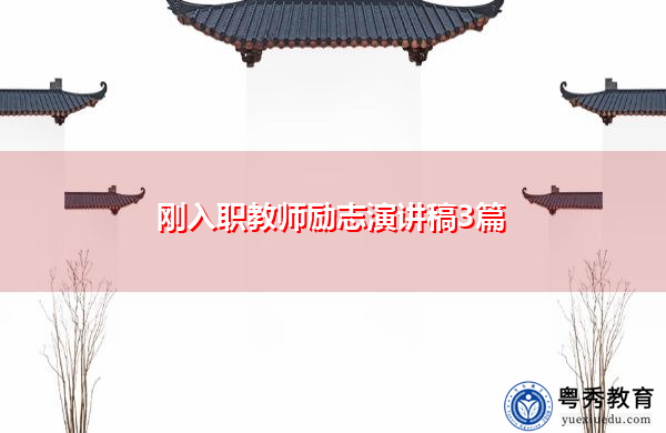 刚入职教师励志演讲稿3篇