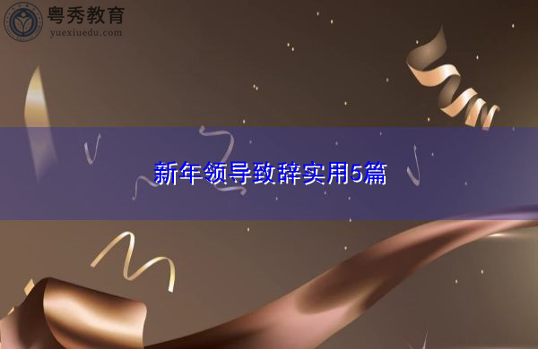 新年领导致辞实用5篇