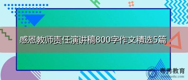 感恩教师责任演讲稿800字作文精选5篇