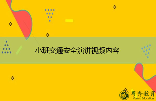 小班交通安全演讲视频内容