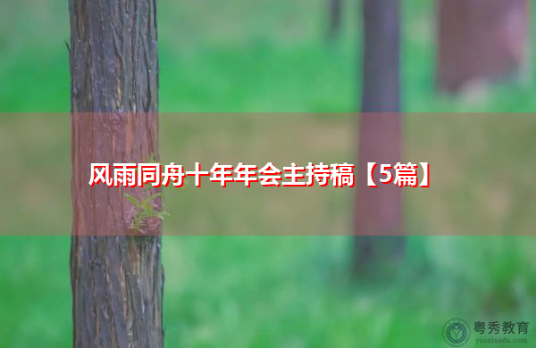 风雨同舟十年年会主持稿【5篇】