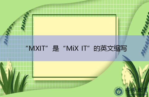 “MXIT”是“MiX IT”的英文缩写，意思是“混合它”