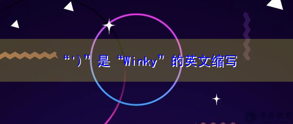 “’)”是“Winky”的英文缩写,意思是“闪闪” “’)”是“Winky”的英文缩写,意思是“闪闪”