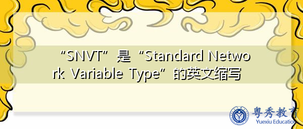 “SNVT”是“Standard Network Variable Type”的英文缩写，意思是“标准网络变量类型”