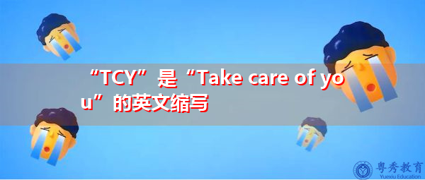 “TCY”是“Take care of you”的英文缩写，意思是“照顾好你”