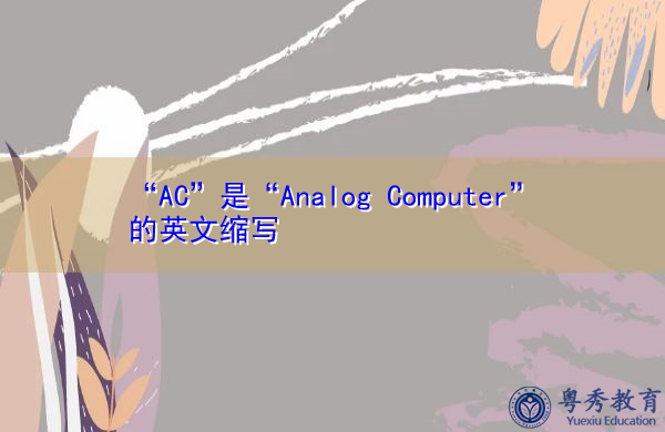 “AC”是“Analog Computer”的英文缩写，意思是“模拟计算机”