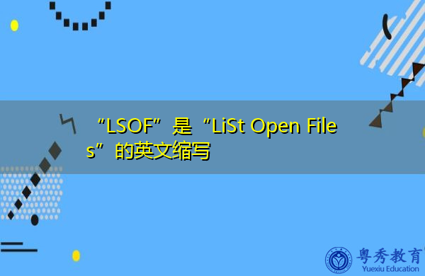 “LSOF”是“LiSt Open Files”的英文缩写，意思是“列出打开的文件”