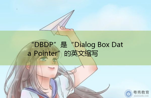 “DBDP”是“Dialog Box Data Pointer”的英文缩写，意思是“对话框数据指针”