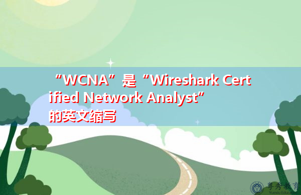 “WCNA”是“Wireshark Certified Network Analyst”的英文缩写，意思是“Wireshark认证网络分析师”