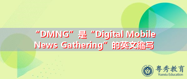“DMNG”是“Digital Mobile News Gathering”的英文缩写，意思是“数字移动新闻采集”