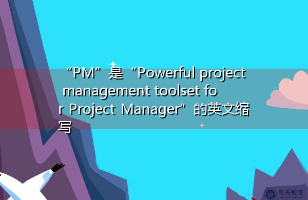 “PM”是“Powerful project management toolset for Project Manager”的英文缩写，意思是“为项目经理提供强大的项目管理工具集”