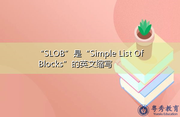 “SLOB”是“Simple List Of Blocks”的英文缩写，意思是“块的简单列表”