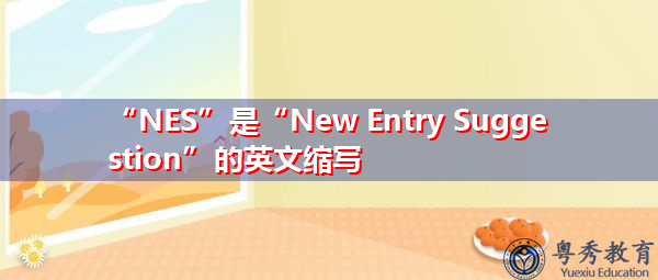 “NES”是“New Entry Suggestion”的英文缩写，意思是“新条目建议”