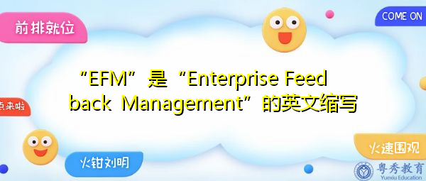 “EFM”是“Enterprise Feedback Management”的英文缩写，意思是“企业反馈管理”