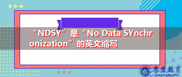 “NDSY”是“No Data SYnchronization”的英文缩写，意思是“无数据同步”