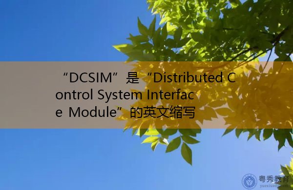 “DCSIM”是“Distributed Control System Interface Module”的英文缩写，意思是“分布式控制系统接口模块”