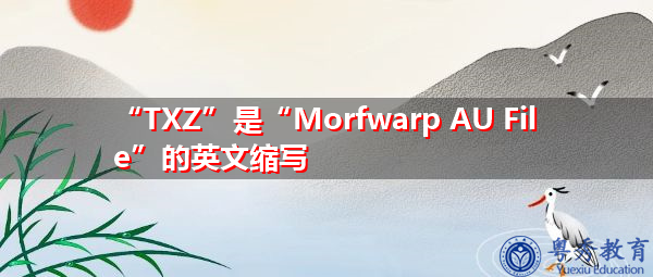 “TXZ”是“Morfwarp AU File”的英文缩写，意思是“morfwarp au文件”
