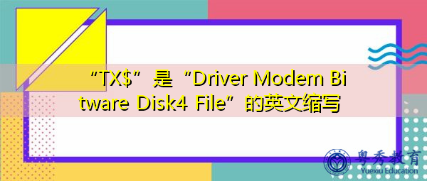 “TX$”是“Driver Modem Bitware Disk4 File”的英文缩写，意思是“驱动程序调制解调器Bitware disk4文件”