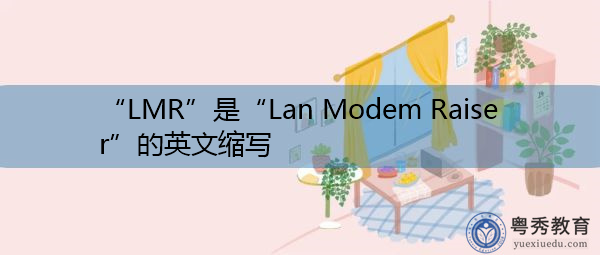 “LMR”是“Lan Modem Raiser”的英文缩写，意思是“局域网调制解调器提升机”