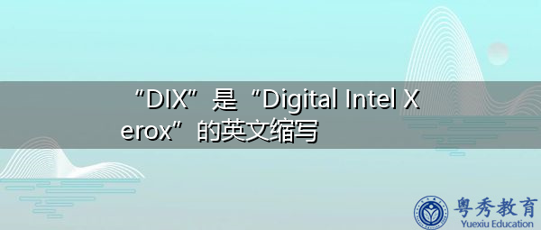 “DIX”是“Digital Intel Xerox”的英文缩写，意思是“数字英特尔施乐”