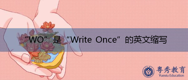 “WO”是“Write Once”的英文缩写，意思是“一次写入”