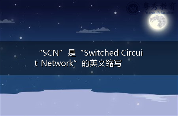 “SCN”是“Switched Circuit Network”的英文缩写，意思是“交换电路网络”