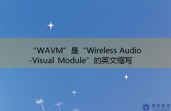 “WAVM”是“Wireless Audio-Visual Module”的英文缩写，意思是“无线视听模块”