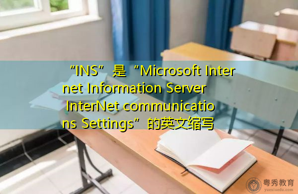 “INS”是“Microsoft Internet Information Server InterNet communications Settings”的英文缩写，意思是“Microsoft Internet Information Server Internet通信设置”