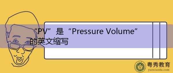 "pv"是"pressure volume"的英文缩写,意思是"压力容积"