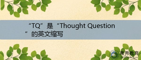 “TQ”是“Thought Question”的英文缩写，意思是“思考问题”