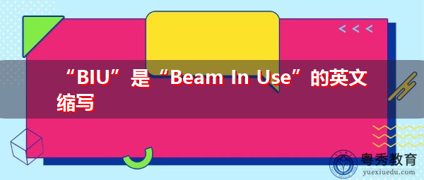 “BIU”是“Beam In Use”的英文缩写，意思是“使用中的梁”