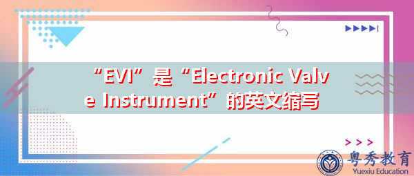 “EVI”是“Electronic Valve Instrument”的英文缩写，意思是“电子阀门仪表”