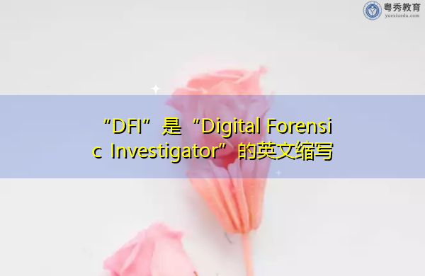 “DFI”是“Digital Forensic Investigator”的英文缩写，意思是“Digital Forensic Investigator”