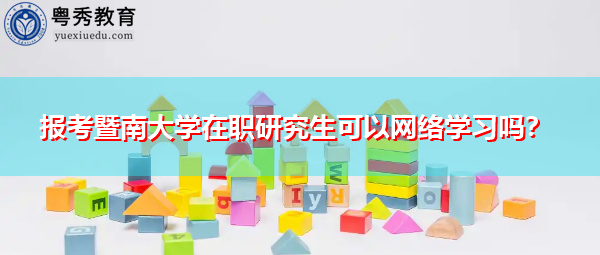 报考暨南大学在职研究生可以网络学习吗？