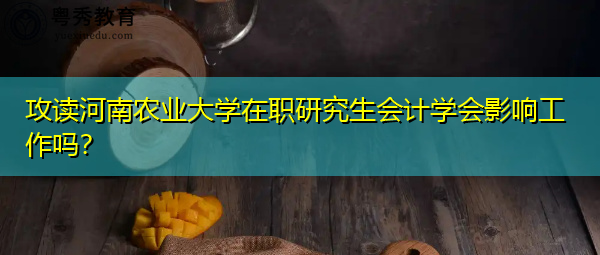 攻读河南农业大学在职研究生会计学会影响工作吗？